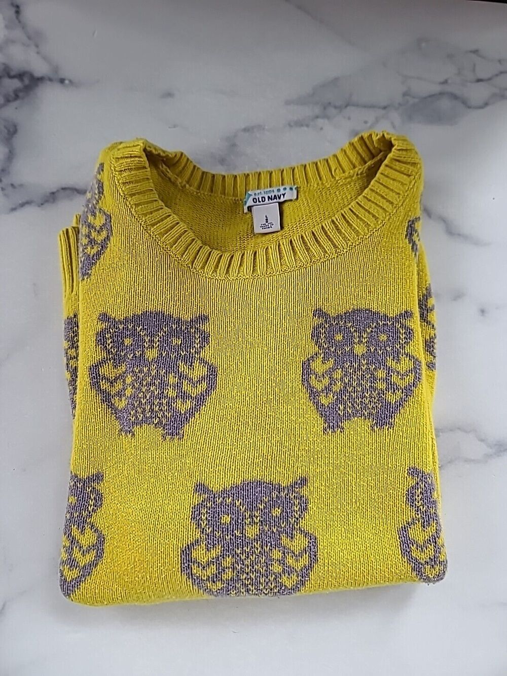 Old Navy Owl Sweater Girls Size L